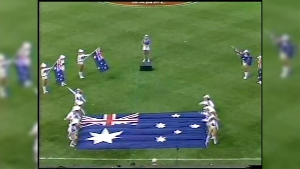 Craig Balme and Tim Evans in the 1984 SANFL grand final