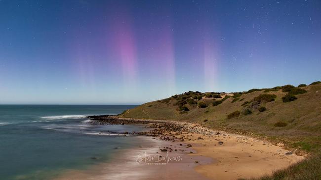 *please don’t crop or alter the image in any way* Aurora Australis . Victorharbor 17/9 between 9 and 10pm. Picture: Elise Dalmaso Photography