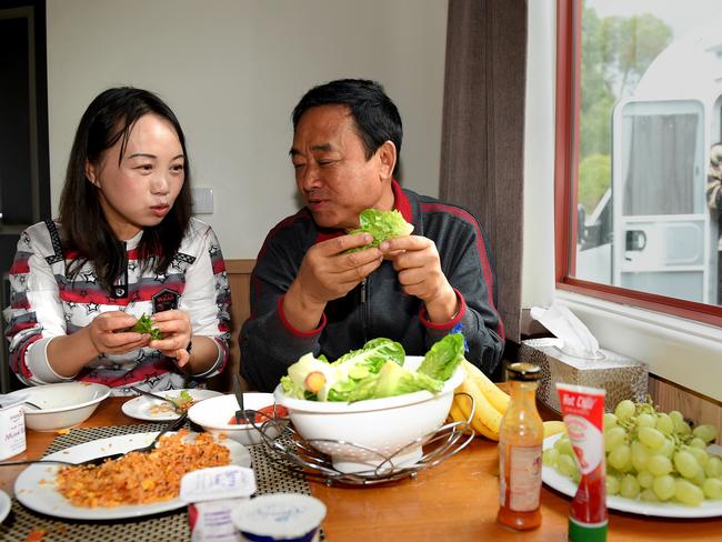 The new wave of Chinese tourists are bored of following tours so they have opted to rent caravans. Picture: Nicole Garmston