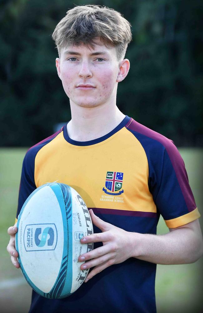 Maroochydore Swans rugby union player Zane Glanville has been selected in the U15 Queensland Reds Emerging Cup Team. Picture: Patrick Woods.