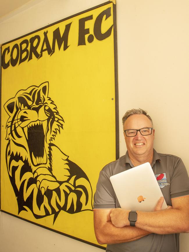 Glen McMahon played for Cobram in the Murray league before driving huge growth in the countryfootyscores.au website in recent years. Picture: Zoe Phillips