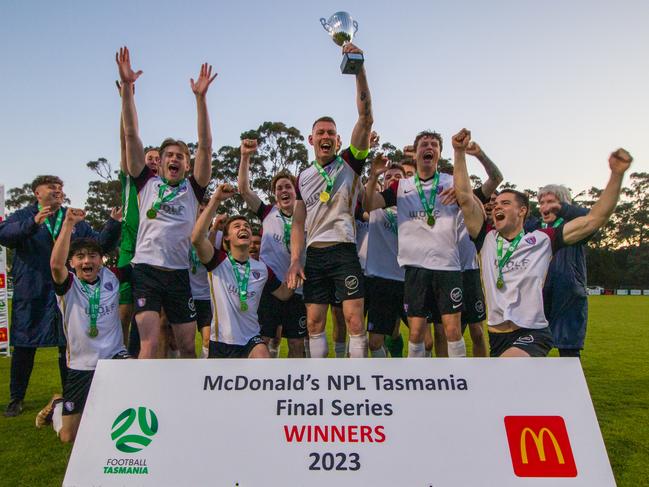 South Hobart, who won last year’s NPL grand final, have been the driving force behind the bid for a new Tasmania-branded entity into Football Australia’s second tier competition. Picture: Anthony Corke