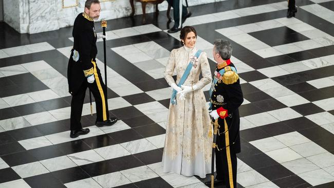 The couple will celebrate their first anniversary as monarchs on January 14. Picture: Emil Nicolai Helms / Ritzau Scanpix / AFP