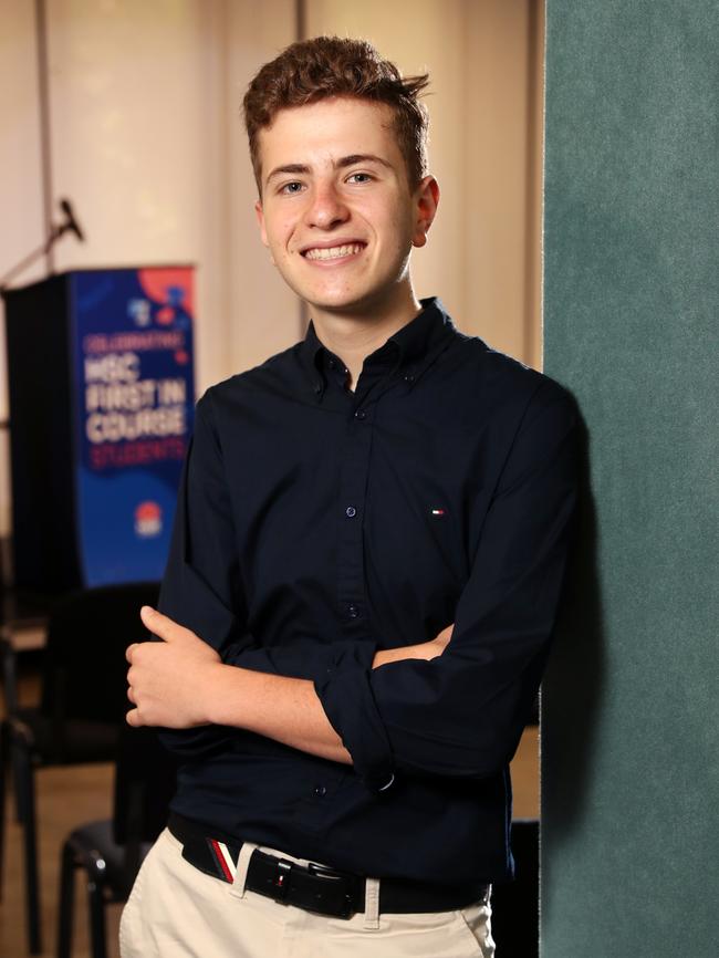 HSC First in Course recipients is Josh Abelev (Maths Advanced). Picture: Richard Dobson