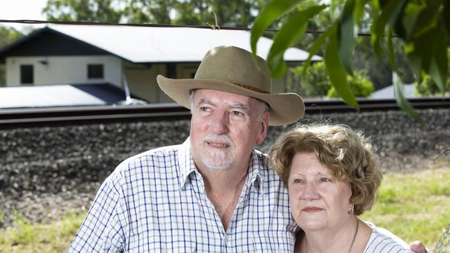 Stan and Suz Corbett want a federal government review of the Inland Rail route to include the Hillcrest/Forestdale corridor. AAP Image/Renae Droop