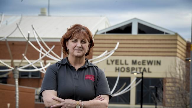 Liz Kimber, who works at The Lyell McEwin Hospital catering section, isn’t happy with new charges for parking. Picture: Roy VanDerVegt