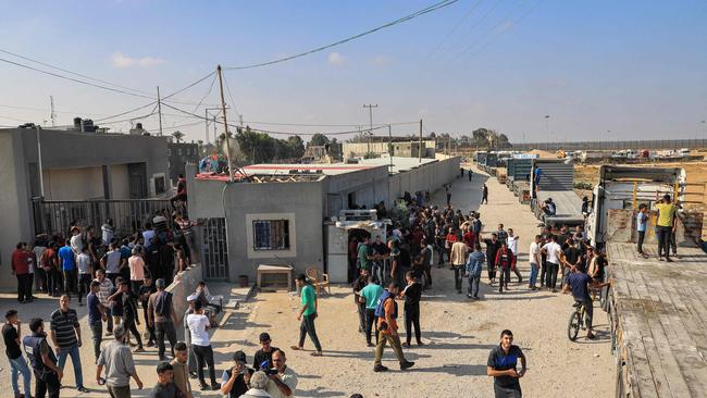 The Palestinian workers used the crossing with Israel in the south of the Palestinian enclave.