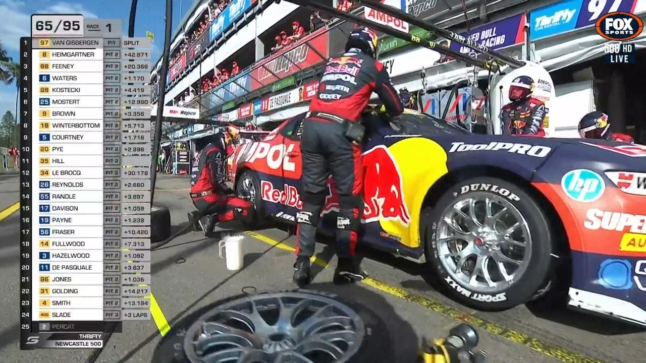 The dry ice was clearly visible in a white bucket in pit lane.