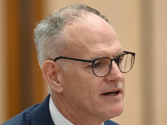 CANBERRA, AUSTRALIA. NewsWire Photos. JUNE 21, 2024.  Michael Miller, Executive Chairman at News Corp Australia at the Social Media Conduct Hearings at Parliament House in Canberra. Picture: NewsWire/ Martin Ollman