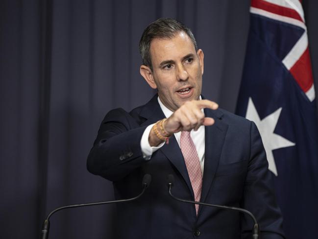 Will Treasurer Jim Chalmers become the latest to be infected with black-line fever in Tuesday night’s Budget? Picture: NCA NewsWire / Gary Ramage