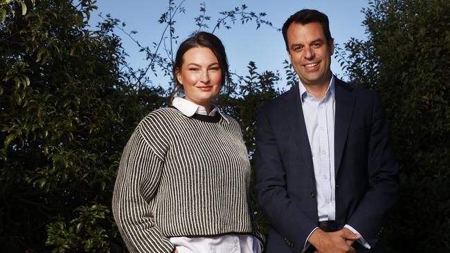 Tessa McLaughlin Labor candidate for the seat of Elwick with Josh Willie Labor member for Clark and former member for Elwick.   Picture: Nikki Davis-Jones