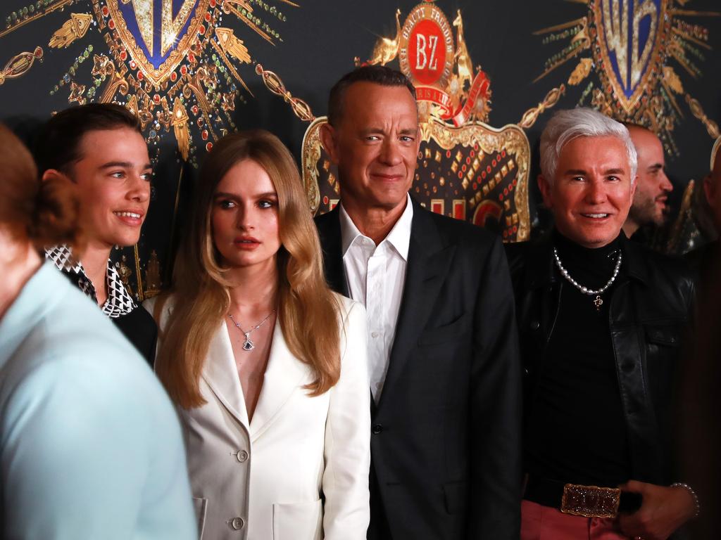 Director Baz Luhrmann with actors Tom Hanks and Olivia De Jonge, at the Premier of the new Hollywood Movie Ã&#146;ElvisÃ&#147; Picture Scott Powick Newscorp.