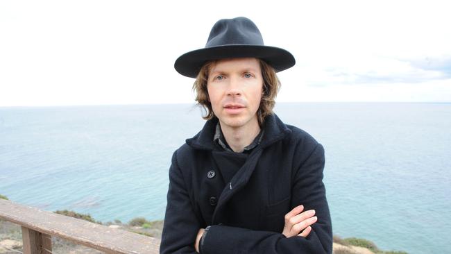 Beck Hansen - the 13th album Colors by Los Angeles weird pop musician genius manchild. We didn’t talk Scientology because Xenu is a nu nu.