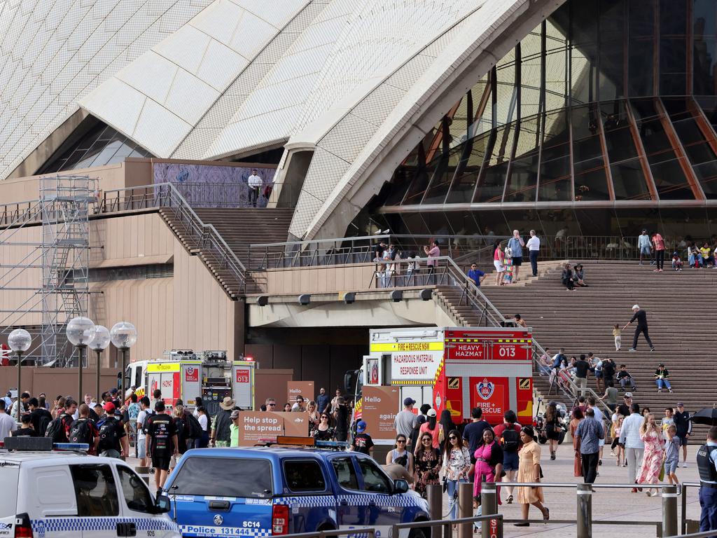 People were evacuated after the strong smell was noticed. Picture: Damian Shaw
