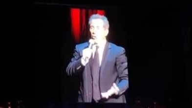 Comedian Jerry Seinfeld roasted a heckler during his Sydney show on Sunday night. Picture: AJA/Facebook