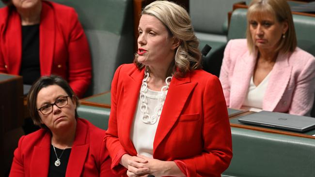 Cyber Security Minister Clare O'Neil criticised Optus’ security of customer details in parliament on Monday. Picture: NCA NewsWire / Martin Ollman