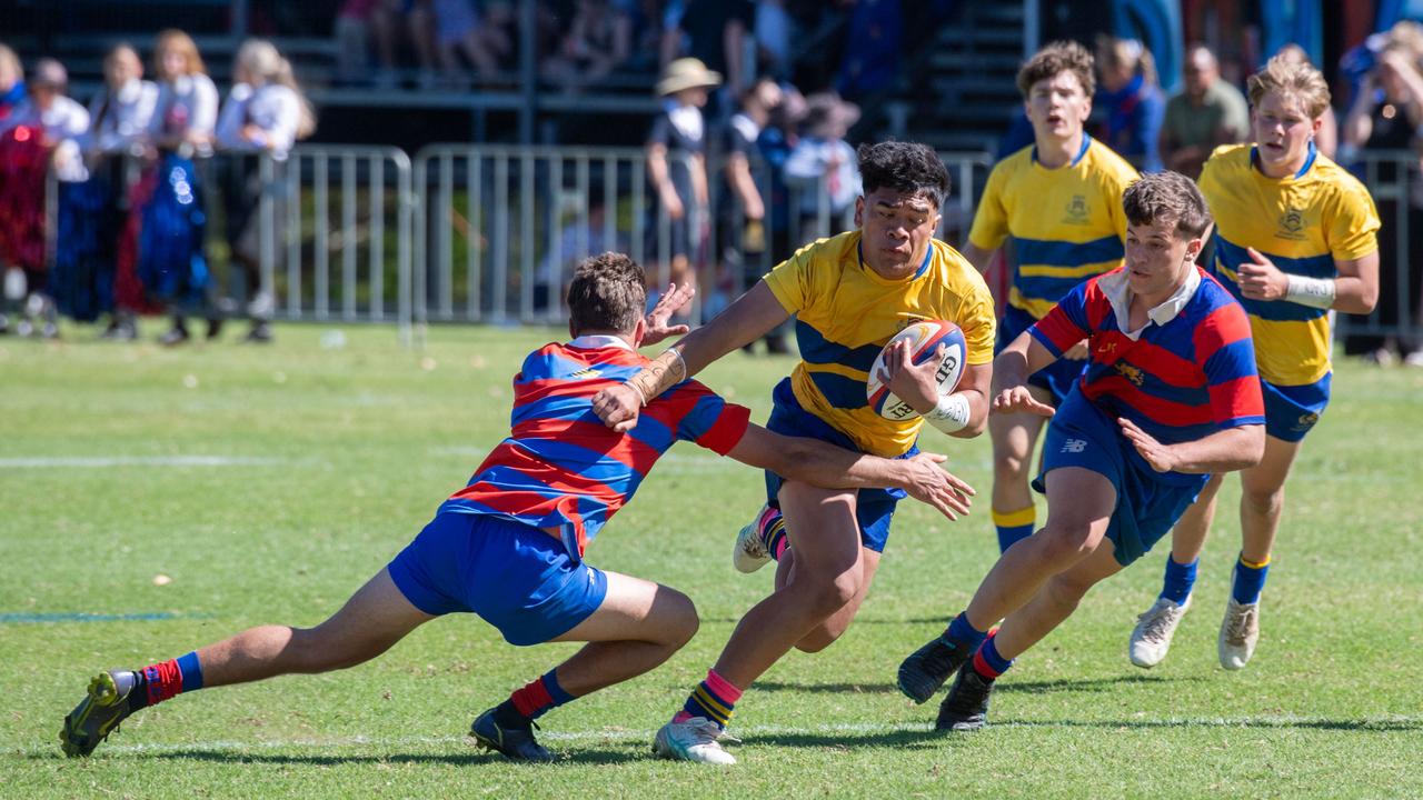 Downlands Second XV vs TGS Second XV. 2024 O'Callaghan Cup day at Downlands College. Photo by Nev Madsen