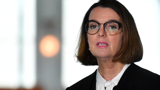 Minister for Families Anne Ruston at a press conference at Parliament House in Canberra, Tuesday, March 24, 2020.