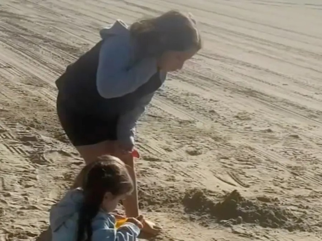 The Department of Fish and Wildlife confronted the mother of five and told her that her kids were collecting the clams without a license, and issued her a ticket. Picture: KFSN-TV