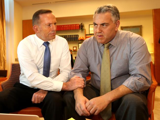 Even Joe Hockey doesn’t seem to be buying the line its his and the PM’s budget.