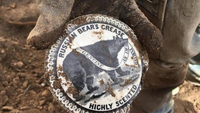 A jar lid found at the site of the old Mistletoe Hotel in Melbourne. Picture: Archlink Archaeologists and Heritage Advisors Pty Ltd