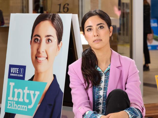 NEWS ADV Democratic Alliance candidate Inty Elham.  She has spoken out about the moment she was filmed by two Chinese men at the Marden pre poll station over the weekend. Photographed at the Marden pre poll station. Pic: Russell Millard