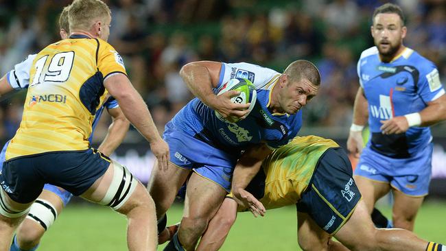 Western Force playing against the Brumbies last year. Picture: Daniel Wilkins