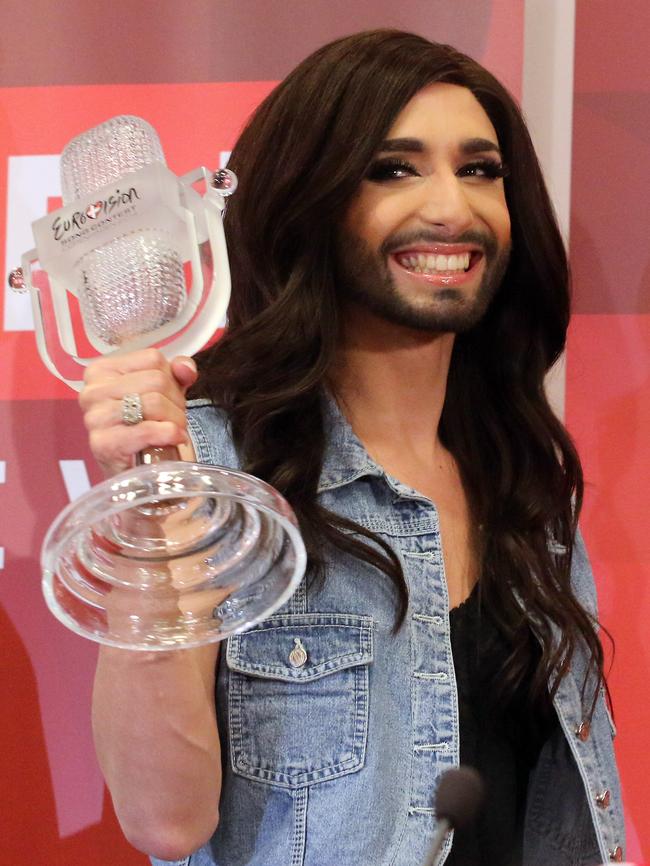 Not over until the bearded lady sings ... Eurovision winner Conchita Wurst. Picture: Ronald Zak