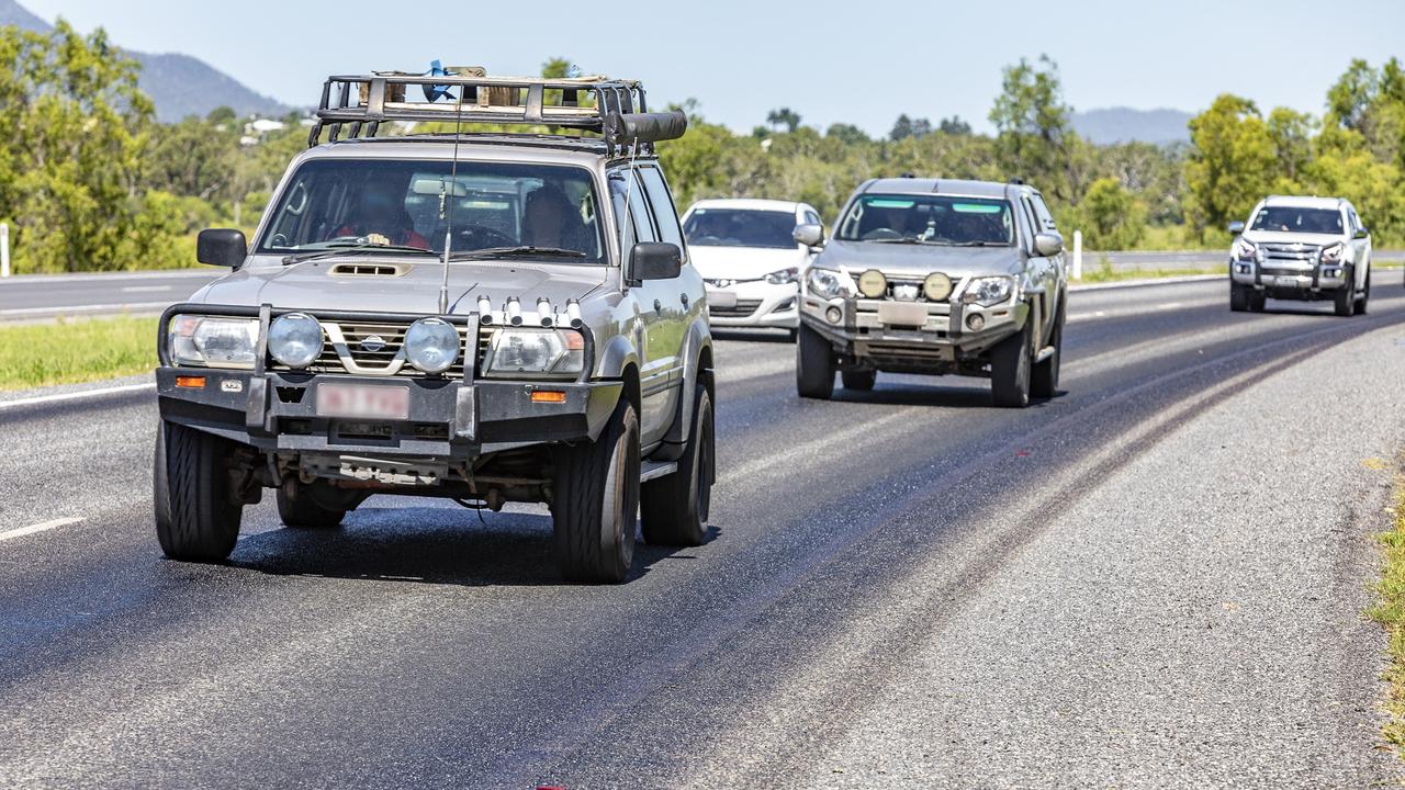 Motorists along Capricorn Highway about 2.30pm on January 4 with a 38.4 temperature resulting in sections on the Rockhampton to Gracemere section of the newly construction dual highway.