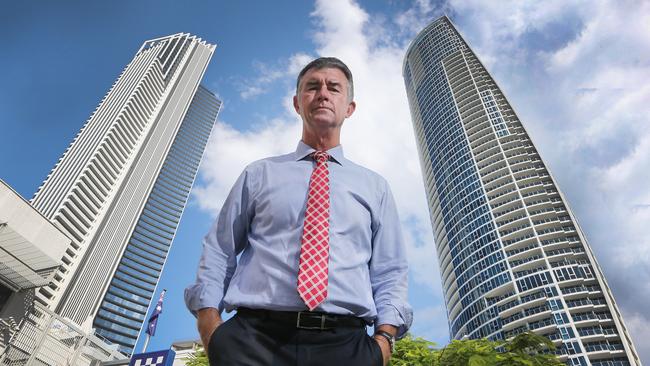 LNP's Shadow Police Minister Tim Mander is concerned about Surfers Paradise police being under resourced as officers are stripped out to Coomera. Picture Glenn Hampson