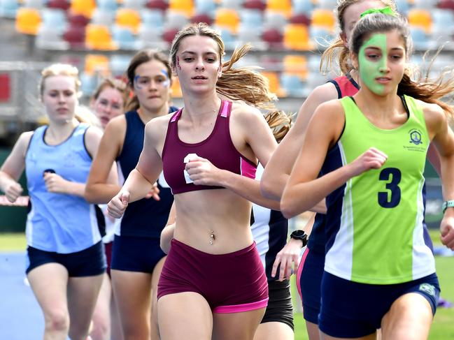 QGSSSA private schoolgirl track and field championship. Thursday September 15, 2022. Picture, John Gass