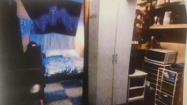 Inside the Ridgehaven granny flat where the alleged home invasion occurred. Photo: Courts SA