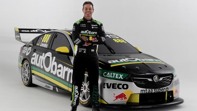 Lowndes reveals his new car with new Autobarn Lowndes Racing livery.