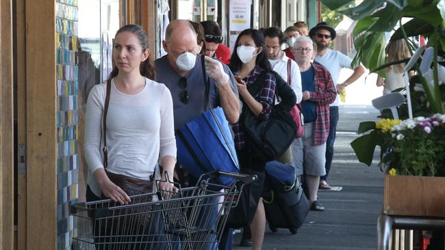 Most supermarkets have finally brought in more stringent social distancing measures, so surely the same approach be applied to restaurants and cafes, writes Susie O’Brien. Picture: David Crosling