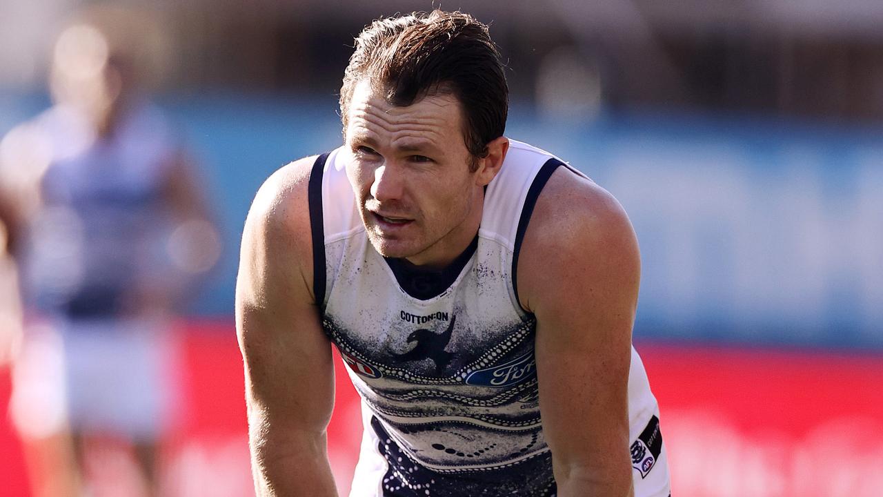 Patrick Dangerfield’s troublesome calf has ruled him out again. Photo by Michael Klein