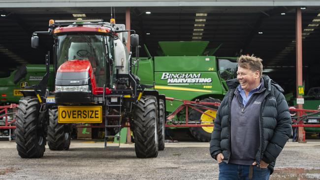 Dan Bingham, of Bingham Agriculture, opted to buy a Case IH sprayer this year, instead of his normal John Deere due to lack of supply. Picture: Zoe Phillips