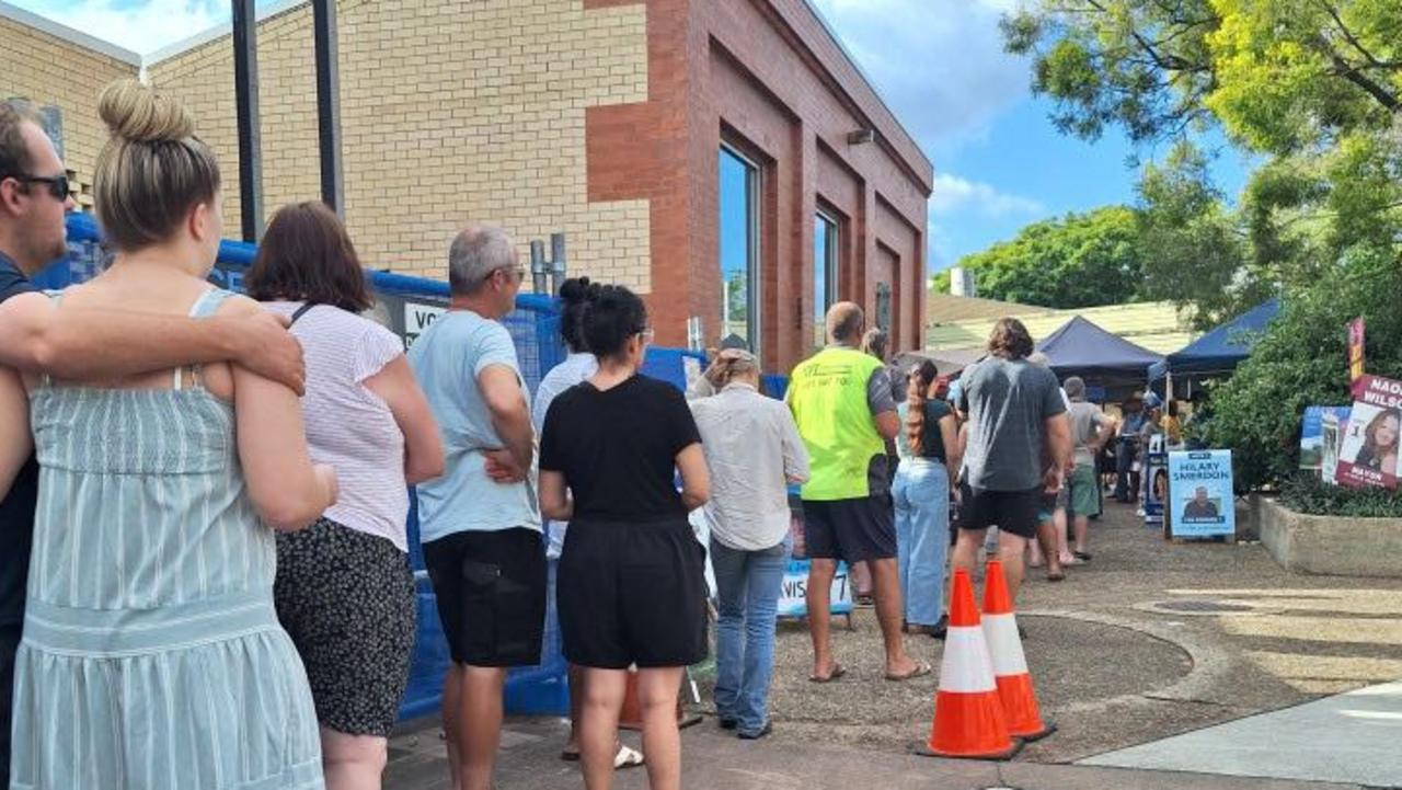 Pre-polling lines were back out to Mellor St and, at one point, Mary St on Friday as more than 1700 voters tried to get ahead of the queues of election day.