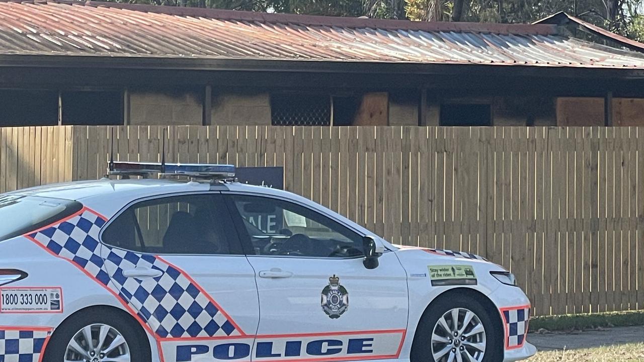 What remains of the house on Grant Road after the fire. Picture: Aaron Goodwin