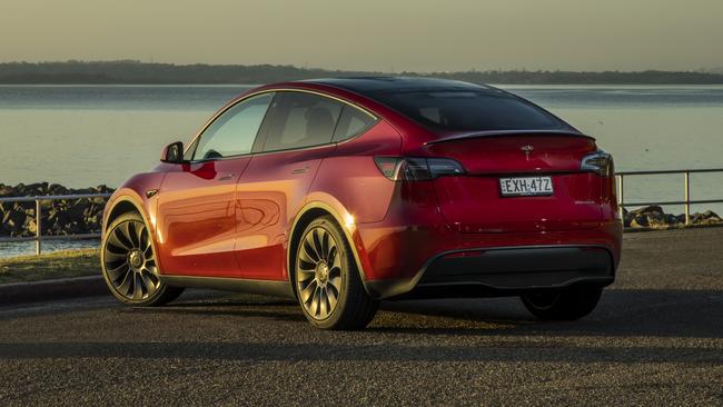 The Model Y also has a driving range of more than 500km. Photo: Mark Bean.