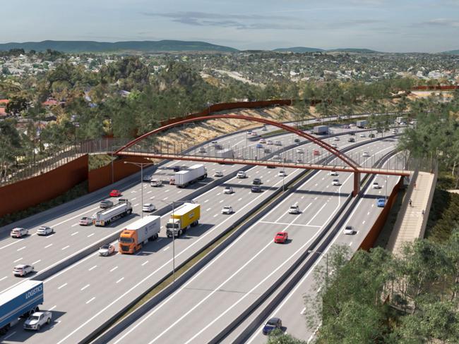 Design for the North East Link’s Macorna St Bridge. Picture: Supplied