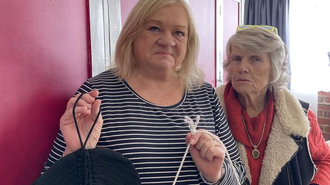 Wagga Women’s Shed president Ros Levett with member Vickie Donnelly. Picture: Patrick Morrow