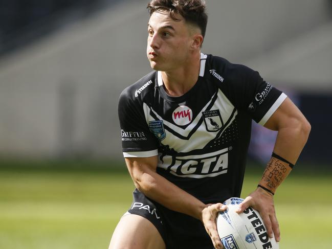 AlexIsdalePicture: Warren Gannon Photography. NSWRL Junior Reps grand final, Harold Matthews Cup. Western Suburbs Magpies vs New Zealand Warriors at CommBank Stadium, 27 April 2024.