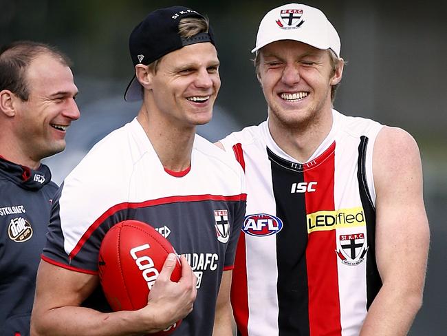 Nick Riewoldt should take Hugh Goddard under his wing to teach him what it takes to make it in the AFL, Gary Buckenara says. Picture: Wayne Ludbey