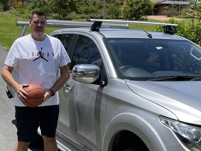 James Stay received a $287 fine after parking on a grass verge at the Coomera Indoor Sports Centre on October 29.