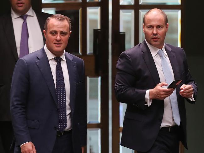 Assistant Minister for Energy Tim Wilson and Treasurer Josh Frydenberg both have ‘Voices of’ candidates running in their electorates. Picture Kym Smith