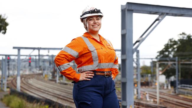 27-year-old site engineer Esma Bragg is in the minority as a woman working in rail – and she wants to see more girls take up the call. Picture: Richard Dobson