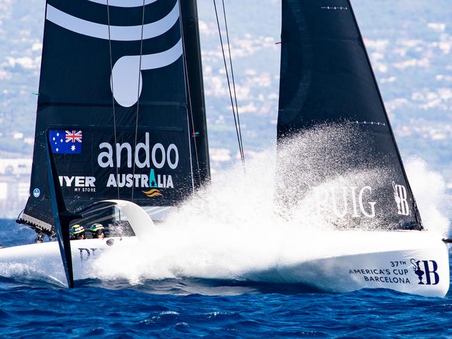 The Ausralian team on the water. Picture: Nic Douglass @sailorgirlhq