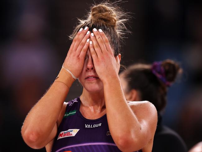 Lara Dunkley after a defeat. Picture: Mark Kolbe/Getty