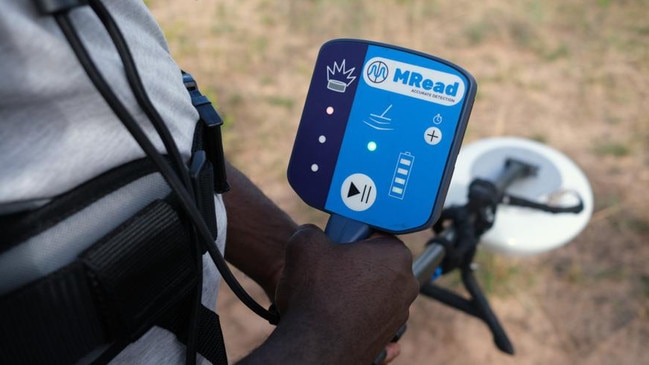 MRead's landmine detector in action in Angola.