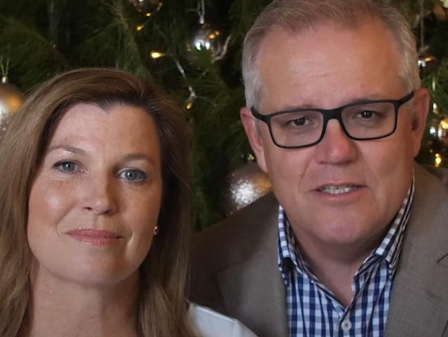 Prime Minister Scott Morrison and wife Jenny record a Christmas message to Australians, published to his official Instagram account on Christmas Day, 2020.